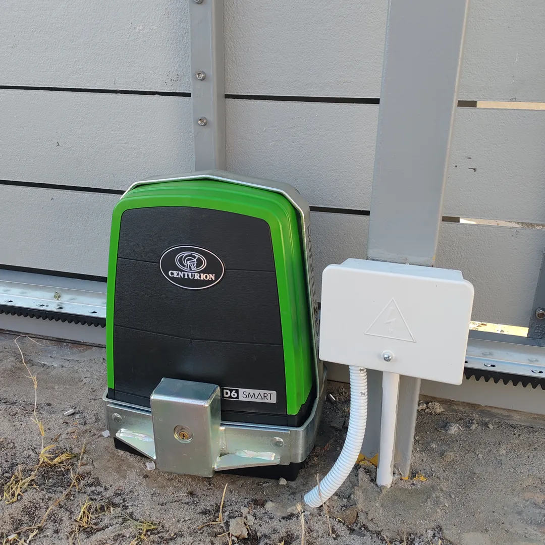 Gate motor installation